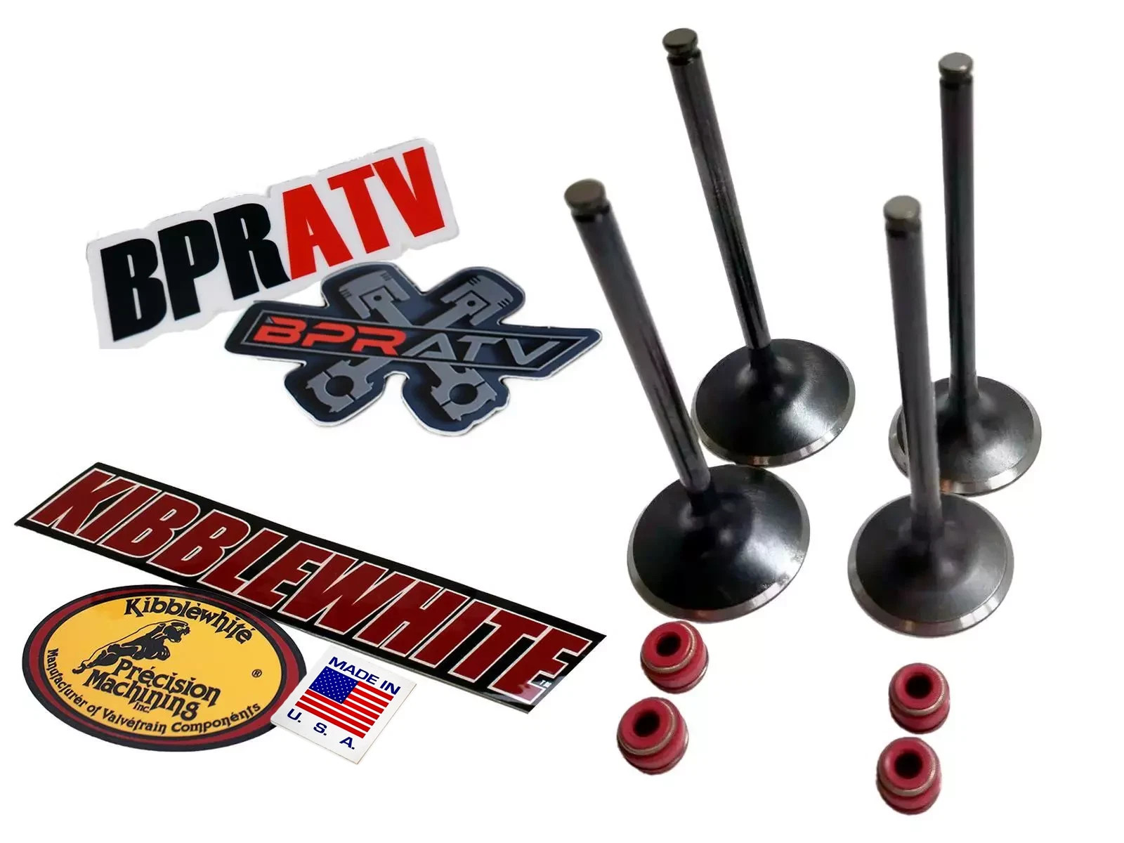 14-19 Yamaha YZ450F Kibblewhite Black Diamond Valve Kit OEM Replacement Valves 4