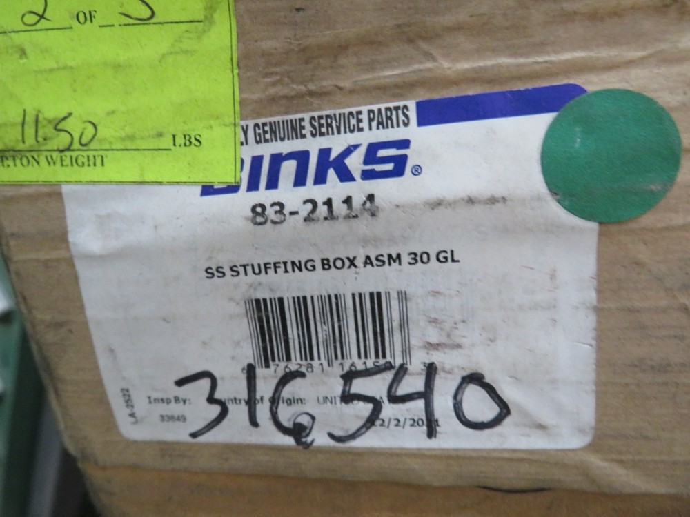 Binks 83-2114 SS Stuffing Box ASM 30gal