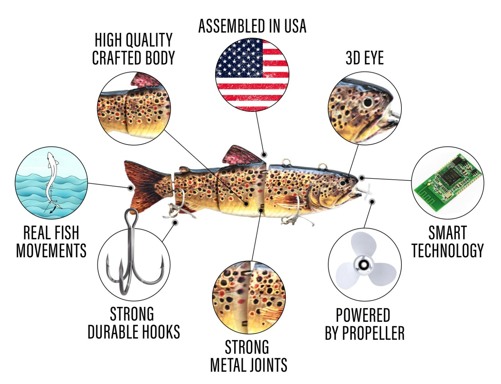 UFISH Electronic Fishing Lure Bass Fishing Lures Animated Fishing Bait Tackle