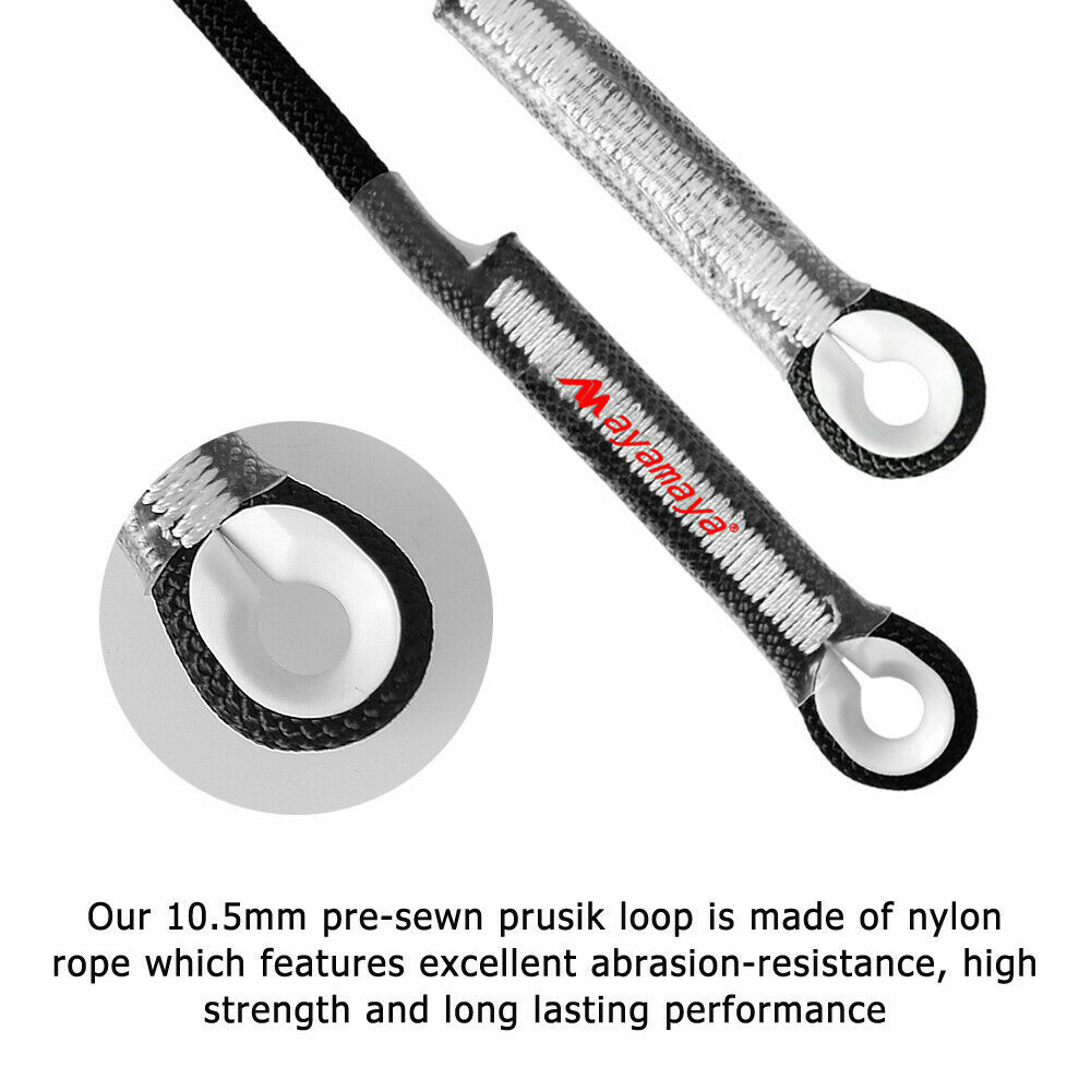 10.5mm Rock Tree Climbing Safety Rope Cord Prusik Loop Aborist Rescue Hauling US