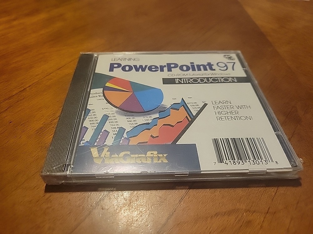 Learning PowerPoint 97 Introduction CD Rom Tutorial For Windows SEALED