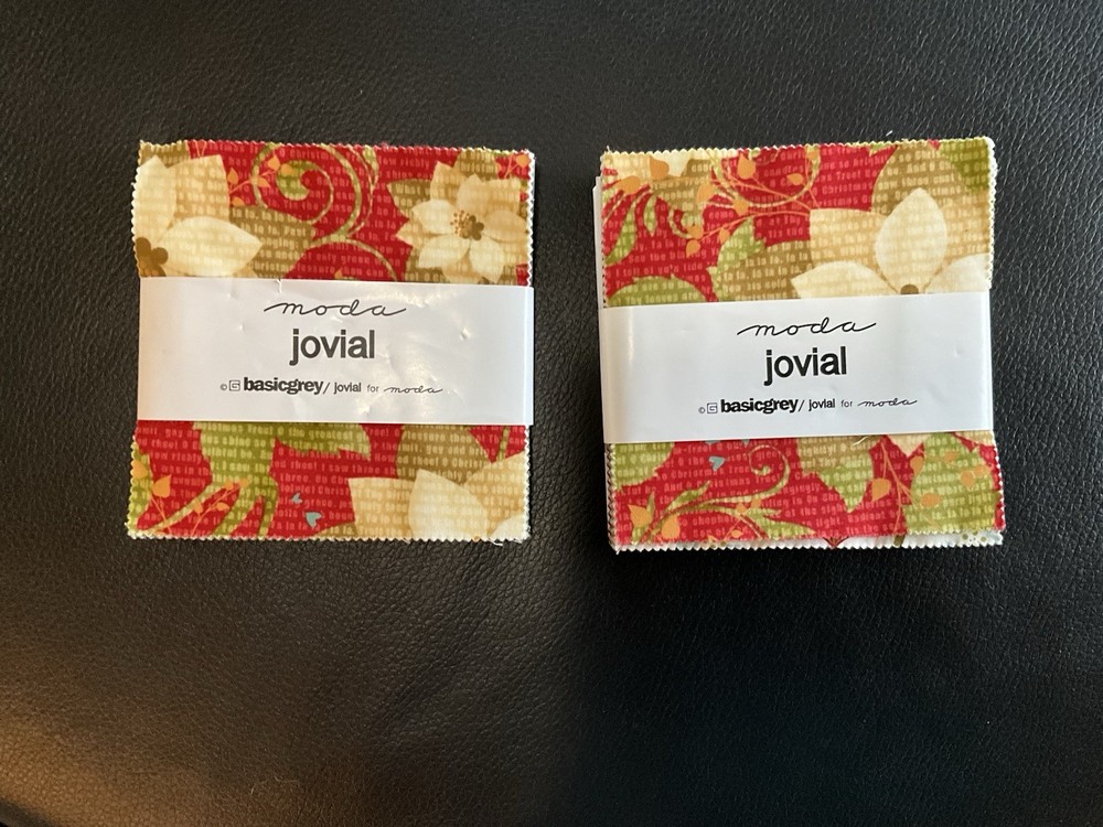 Charm Squares Christmas Jovial Fabric by Moda’s basic gray