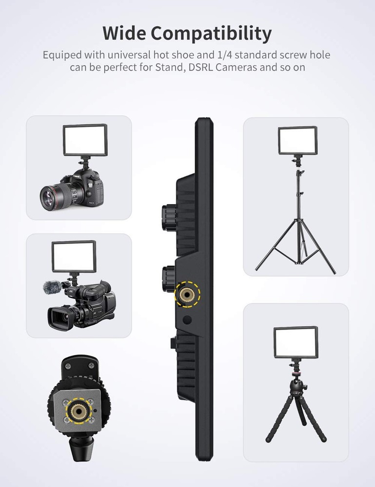 LED Video Light Panel, Camera Light for Video Conference Recording with 4000m...