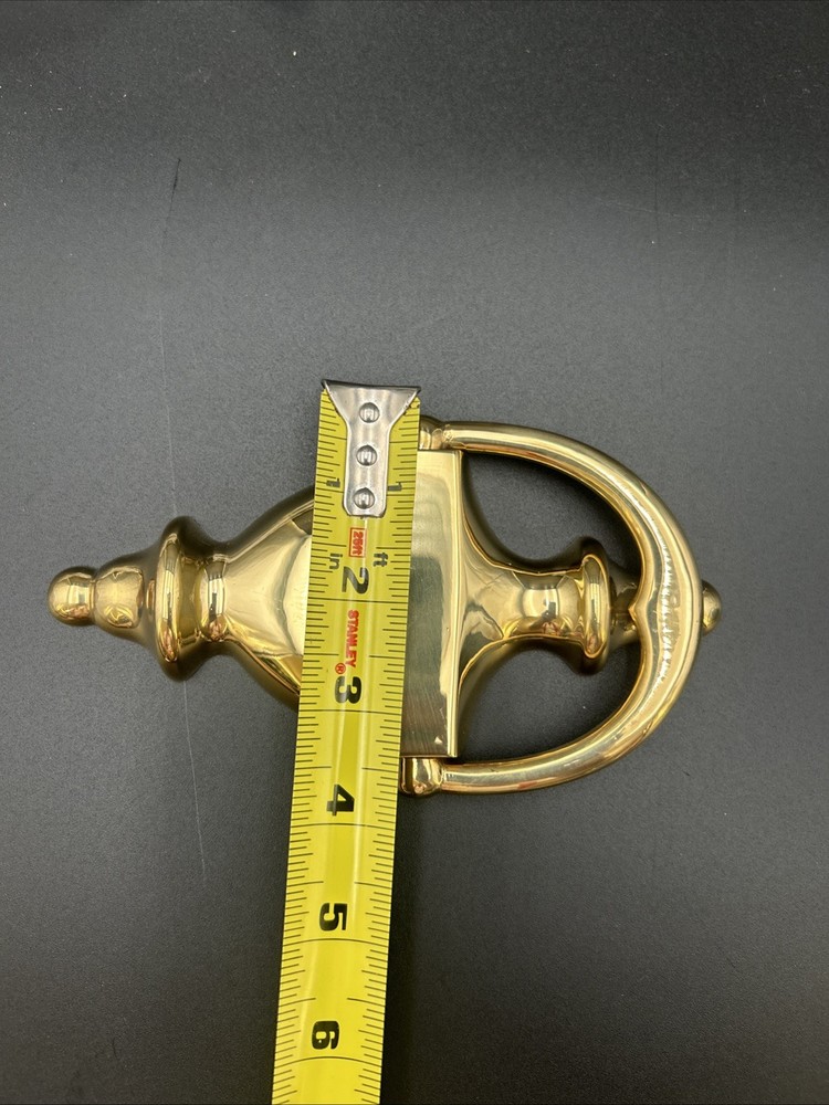 Polished Solid Brass Door Knocker 63/4 In (New)￼ with Fasteners