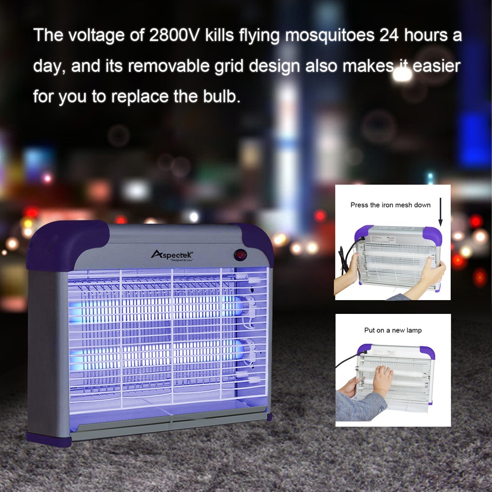 Aspectek Bug Zapper & Electric Indoor Insect Killer Mosquito, Bug, Fly traps