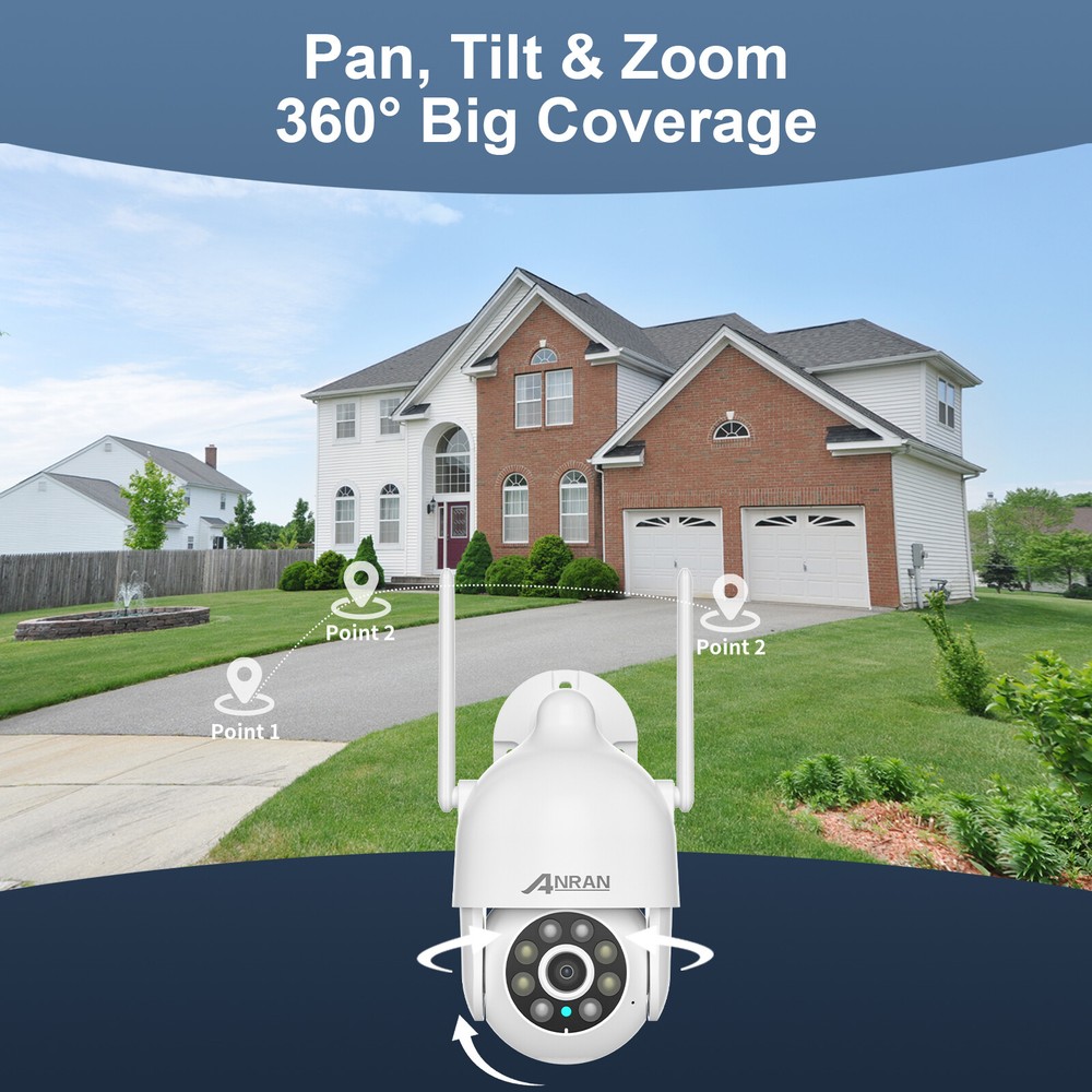 ANRAN 8CH 8MP Wireless CCTV Security Camera System Color Night Vision 2TB Audio