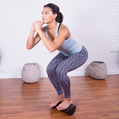 High Density Half Round Foam Roller Black 12" X 3"