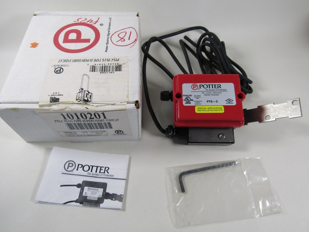 Potter 1010201 PTS-C Supervisory Indicator Type Switch Plug New in Box