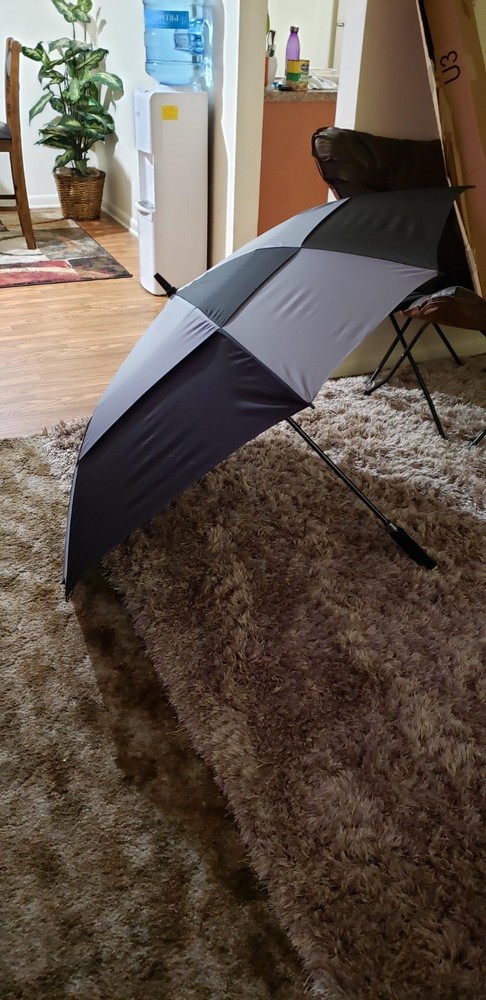 Oversized 68 Inch Windproof Golf Umbrella - Stylish Square Design, Auto Open