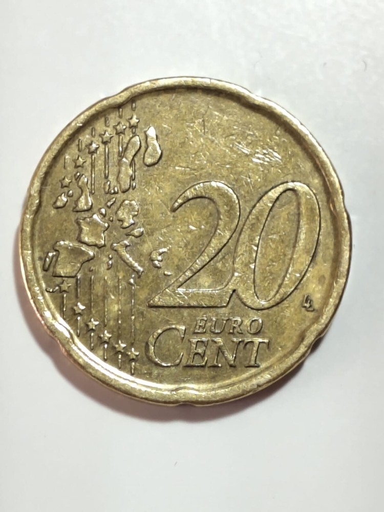 20 cent 1999 Spain with error (extra metal)