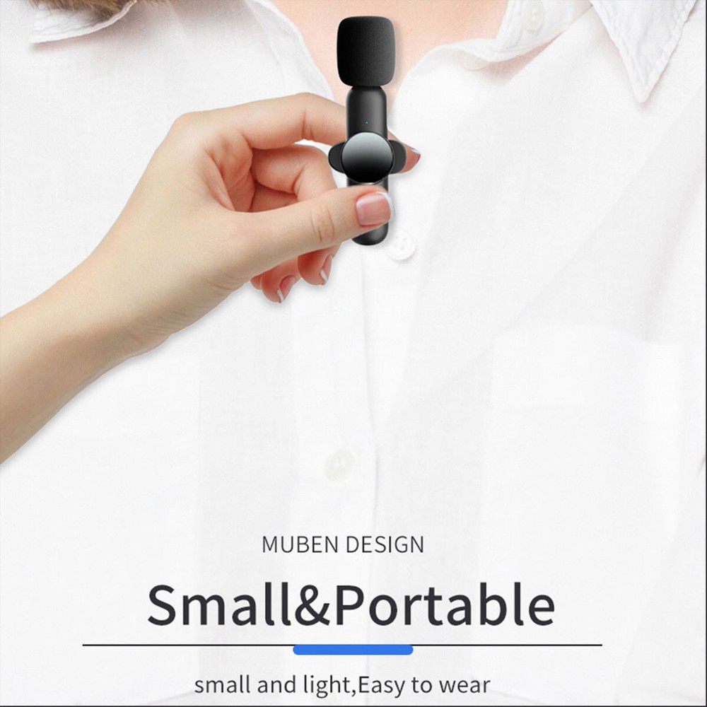 Lavalier Microphone Wireless Audio Video Recording Mini Mic For iPhone