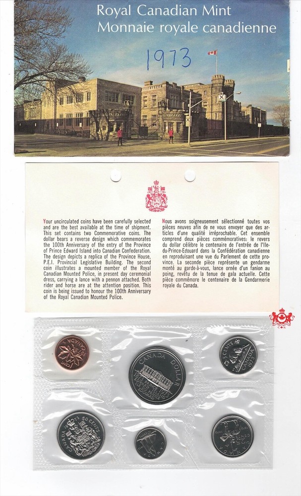 1973 Canada Proof Like Set - Double Reverse -