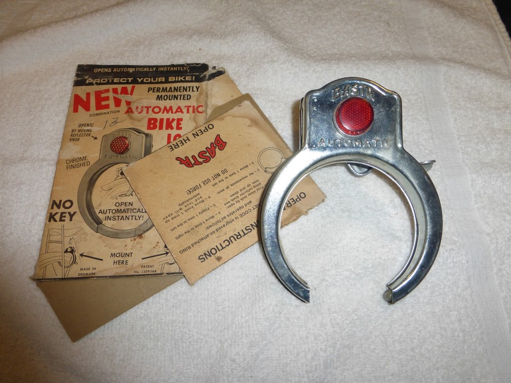 Vintage Basta Bicycle Lock W/Box