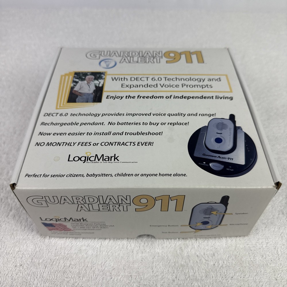 LogicMark Guardian Alert 911 Replacement  Model 30911 Complete ~ Great!
