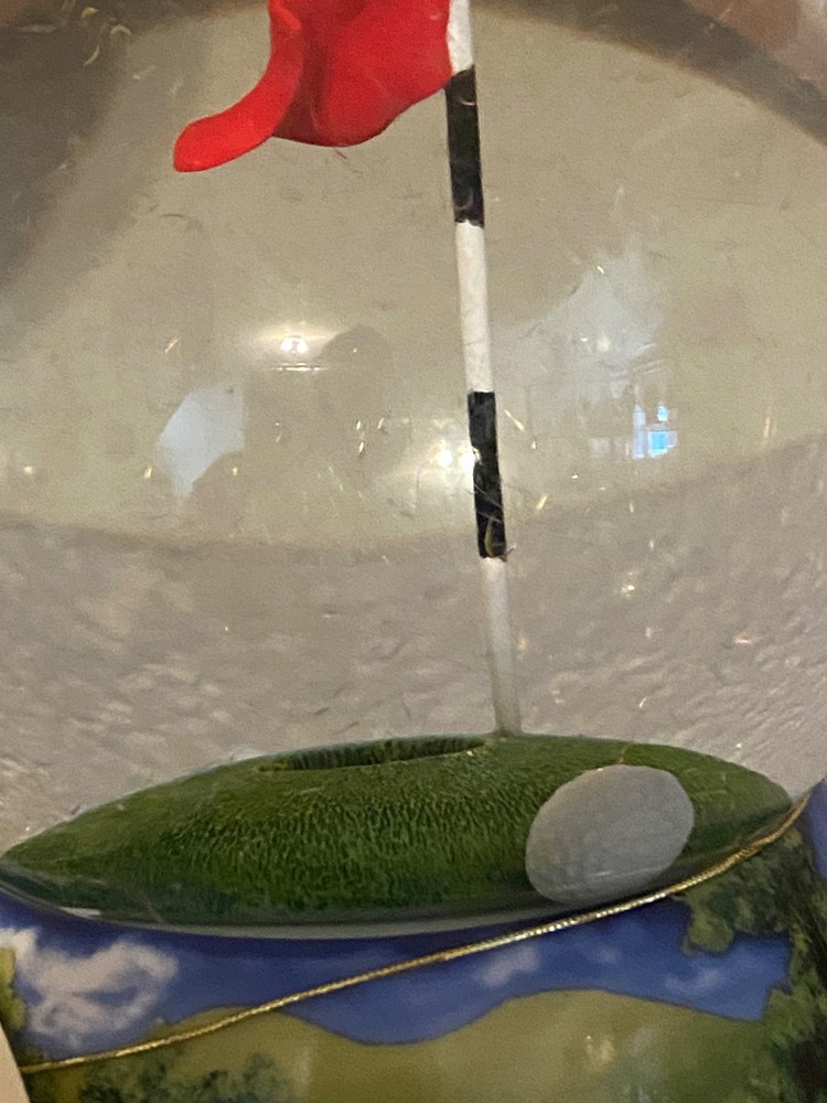golf snow globe with tags moveable golf ball