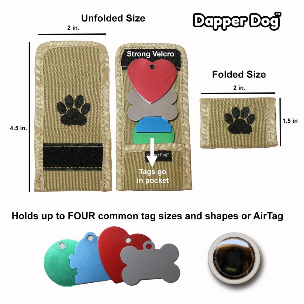 Dapper Dog Pet Tag Silencer - Ballistic Nylon (Black)
