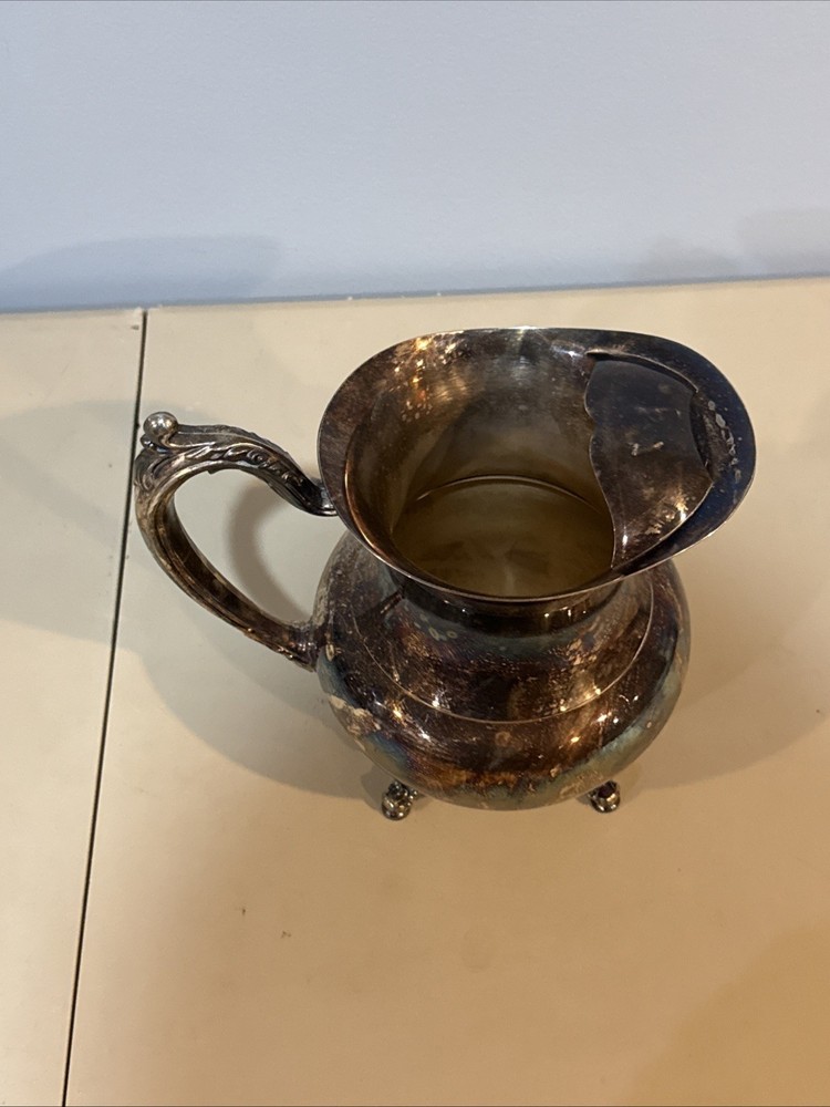 Wm Rogers Water Pitcher Beverage Server Silverplate Footed, International