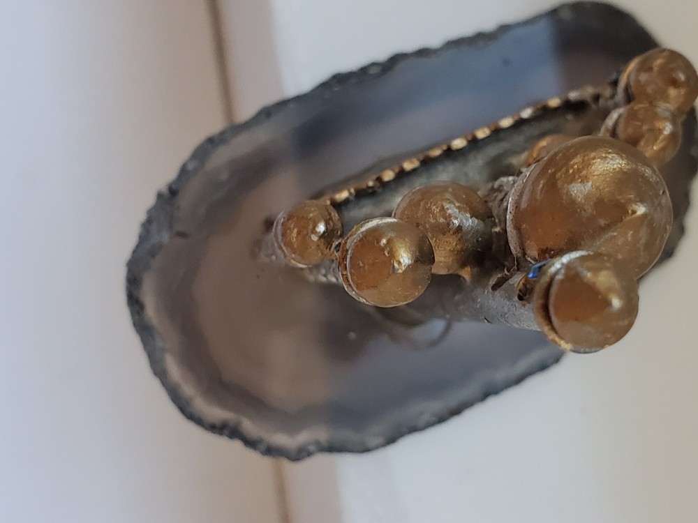 Mini Domed castle on Agate base figurine