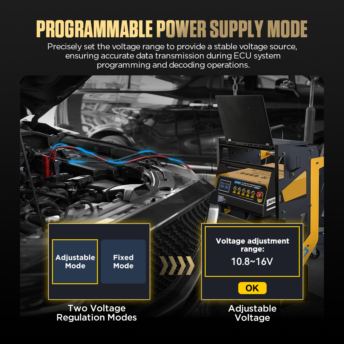 Car ECU Reprogramming Power Suppl Fast Battery Charger Jump Starter Restoration