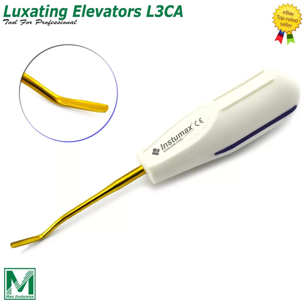 Dental Tooth Extracting L3CA Elevator Luxating Root Elevator Gold Tip