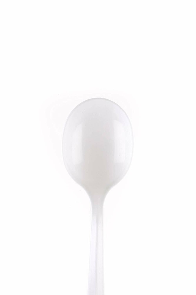 700 Pack - Medium Weight White Disposable Plastic Cutlery Spoons