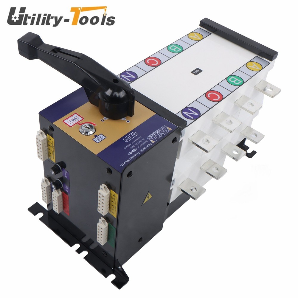 Generator ATS 400A 4P 110/220V Grid To AC Industrial Automatic Transfer Switch