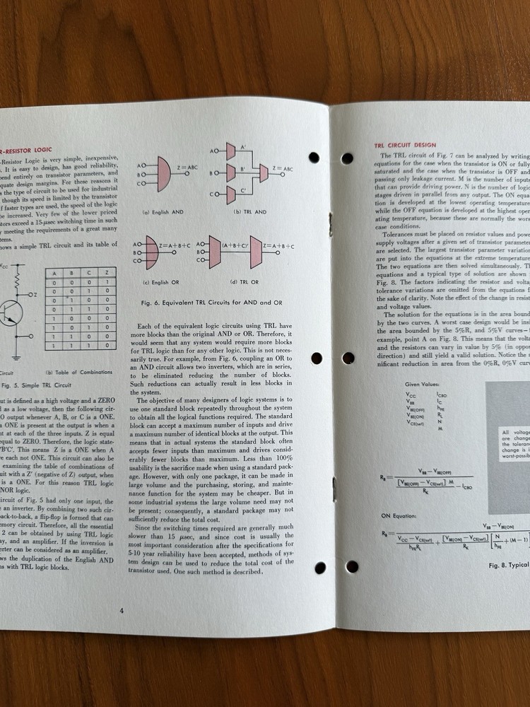 1960 Silicon Transistor Logic Circuits Notes From Texas Instruments RARE