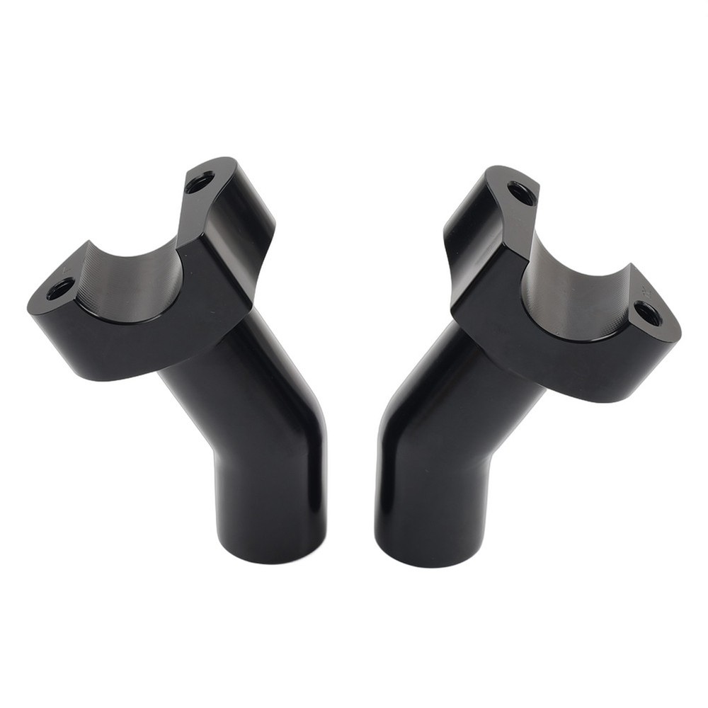 3 1/2" Pullback Handlebar Risers Black For Harley 1" Bar Dyna Softail Road King