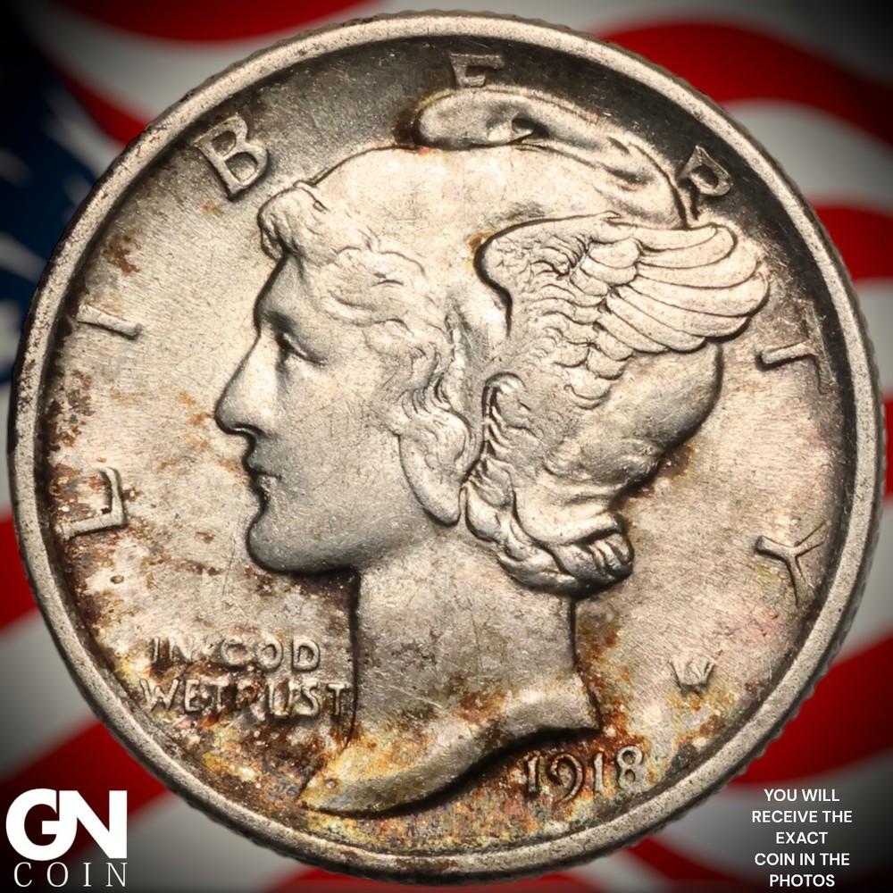1918 P Mercury Dime B2570