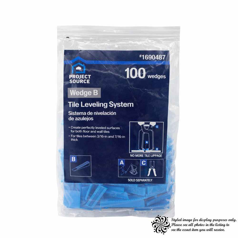 Project Source Wedge B Tile Leveling System 1690487 100 Wedges Tile Spacer Kit