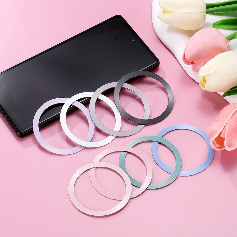 4Pcs Magnetic Adapter Ring, Magnetic Wireless Charger Conversion Kit, Blue