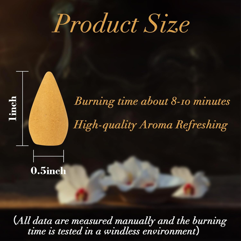 Backflow Incense Cones for Waterfall - Waterfall Scented Incense Cones 110PCS Ba
