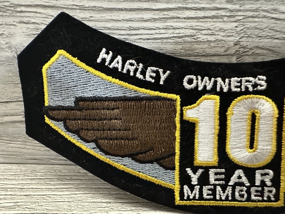 Harley Davidson HOG Owners Group Winged 10 Year Member Patch