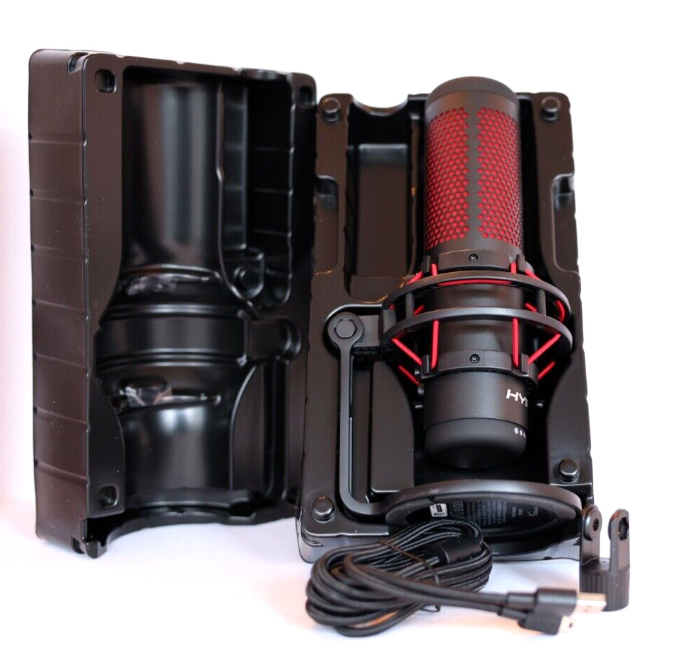 NEW HyperX QuadCast Microphone HX-MICQC-BK. PS4/PS5, MAC, PC. Gaming