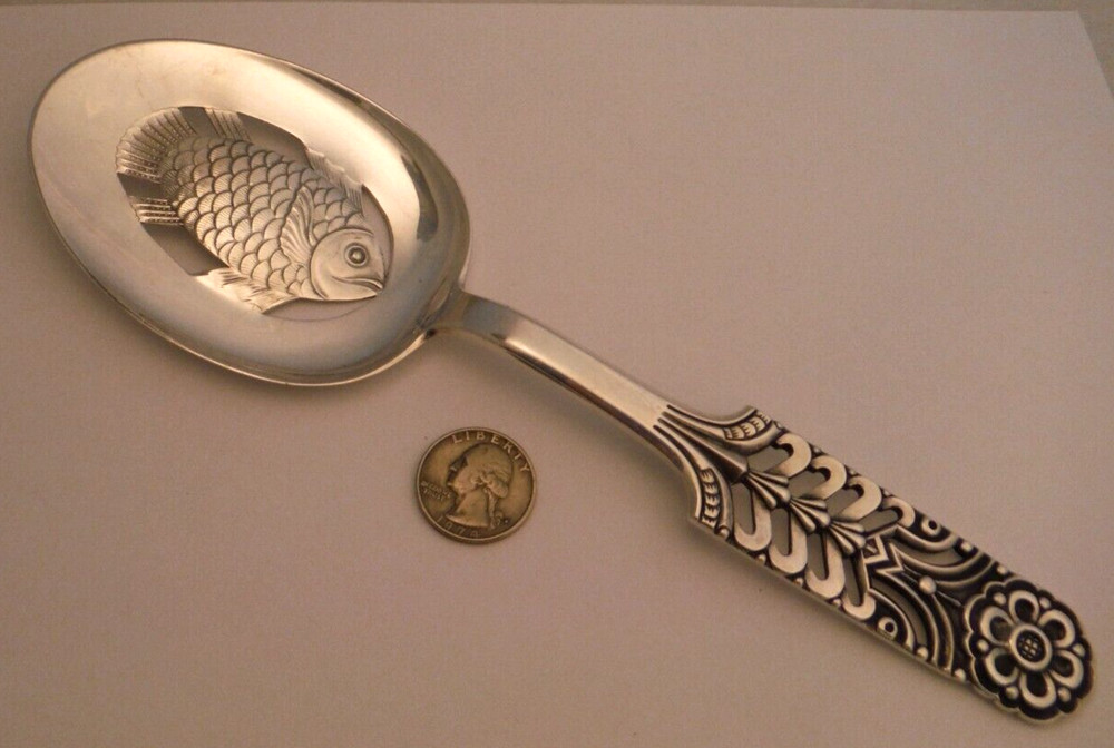 Floriform by David Andersen Norwegian Sterling Silver Fish Server 9 3/4" FIGURAL