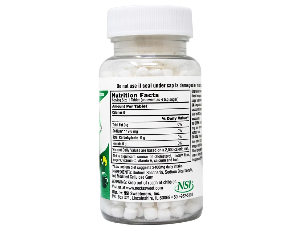 Necta Sweet Sugar Substitute Tablets, 1 Grain, 500 Tablets - 4 Pack