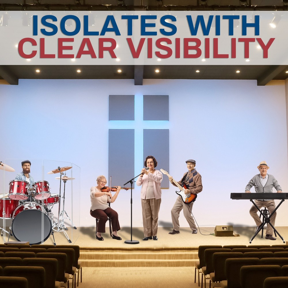 Drum Shield DS4 L 5 Section Drum Shield Drum Panels full length Flexible Hinges