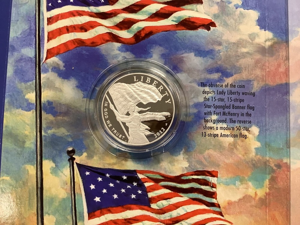 2012-P Proof $1 Star Spangled Banner Bicentennial Silver Dollar Set!