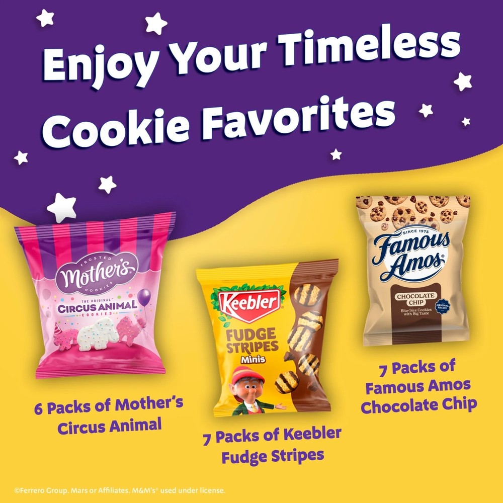 Assorted Cookie Classics Variety Pack ,20 Pouch Box, 20 oz.