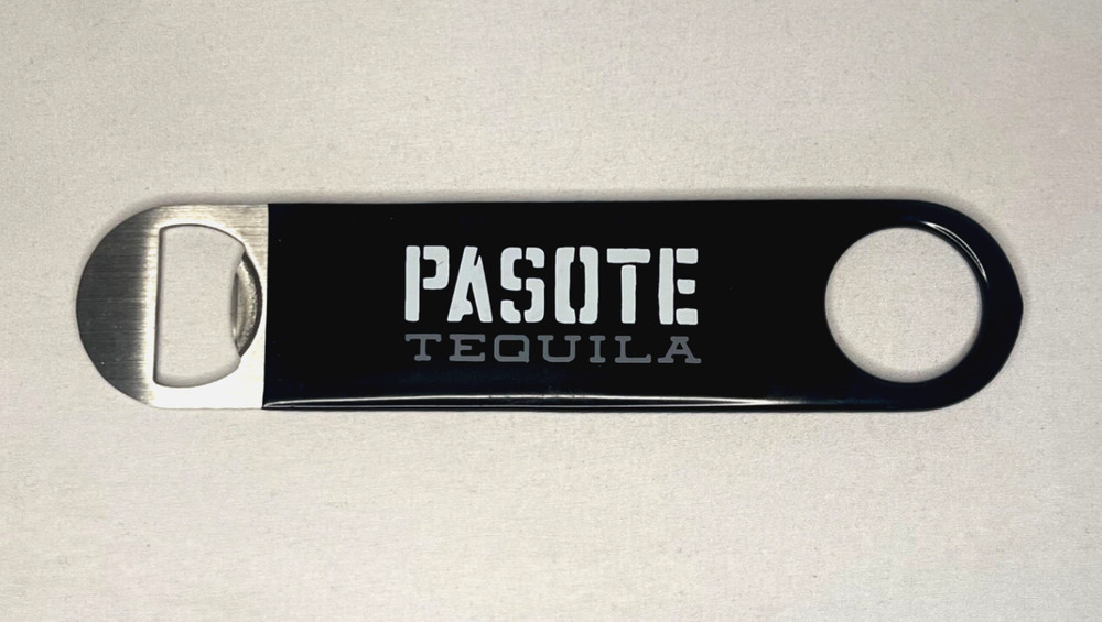 PASOTE Tequila Bartender Speed Bar Beer Bottle Opener Rubber Grip Black