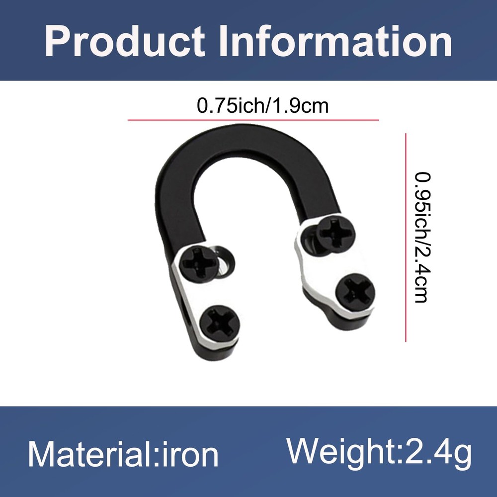 2 Sets Archery Metal U Nock D Loop for Compound Bow, Metal D Ring Material Ar...