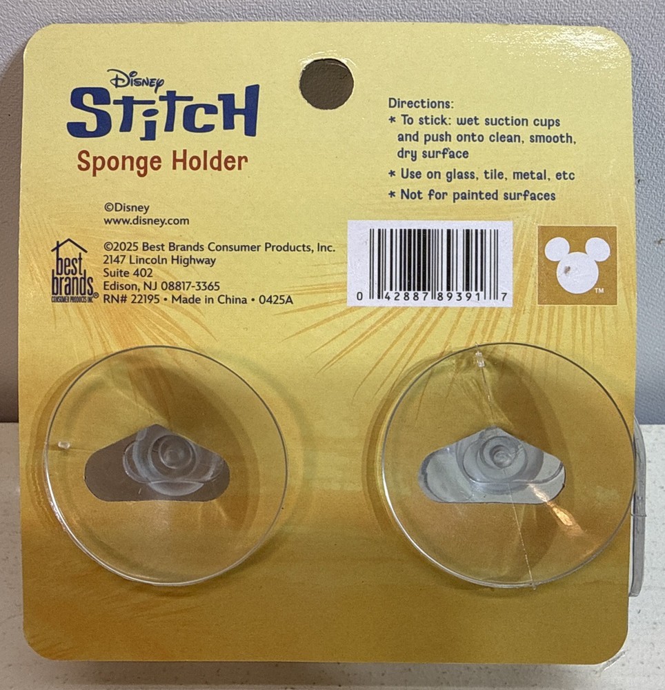 Disney STITCH Small Sponge Holder NEW