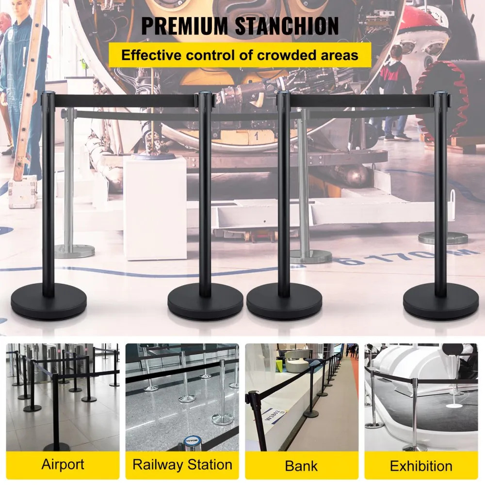 VEVOR Crowd Control Stanchions 4-pack