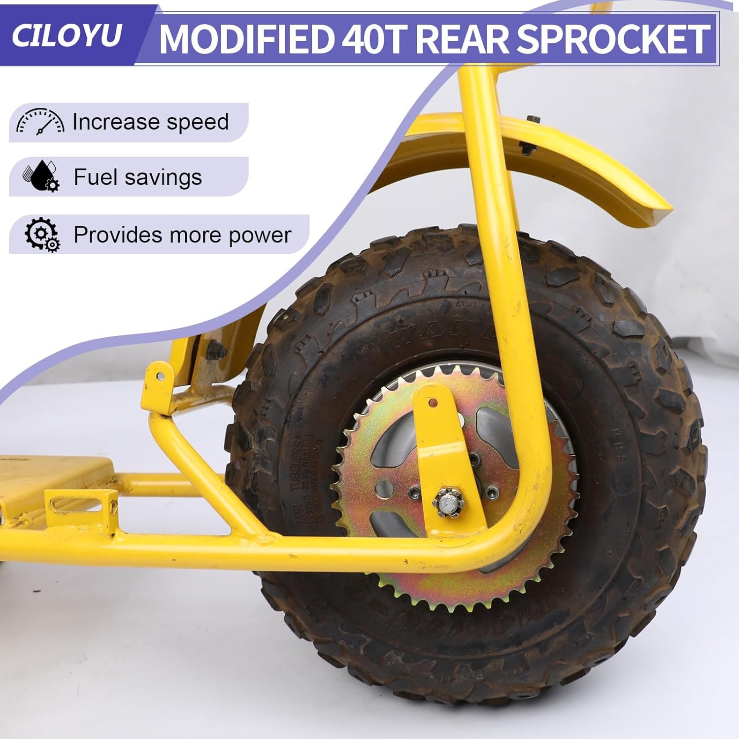 420 High Speed Rear Sprocket 40 Tooth Kit For CT100U CC100X DB30 Moto 80cc 105cc