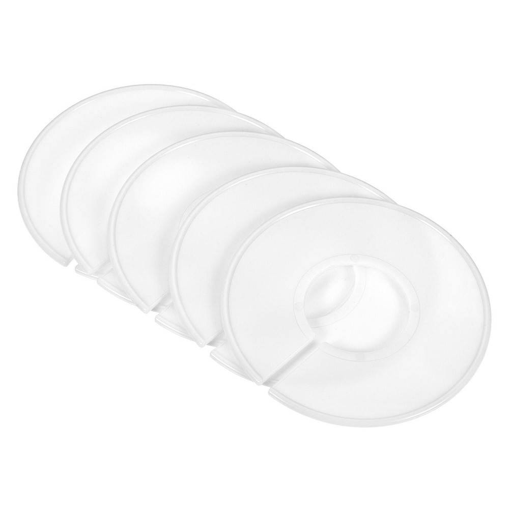 Clothes Dividers 30pcs Reusable Wardrobe Separator Round Hook White