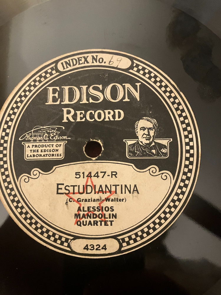 Edison Diamond Disc Record #51447 "Estudiantina" Mandolin Quartet