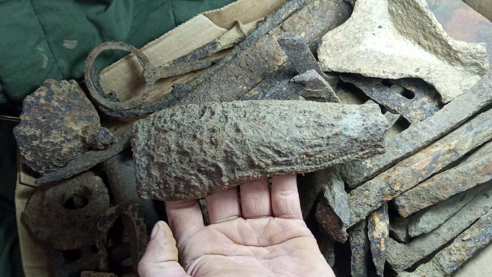 Dug civil war 30 lbs lot of Iron relics from Fort Backcreek Hedgesville WV relic