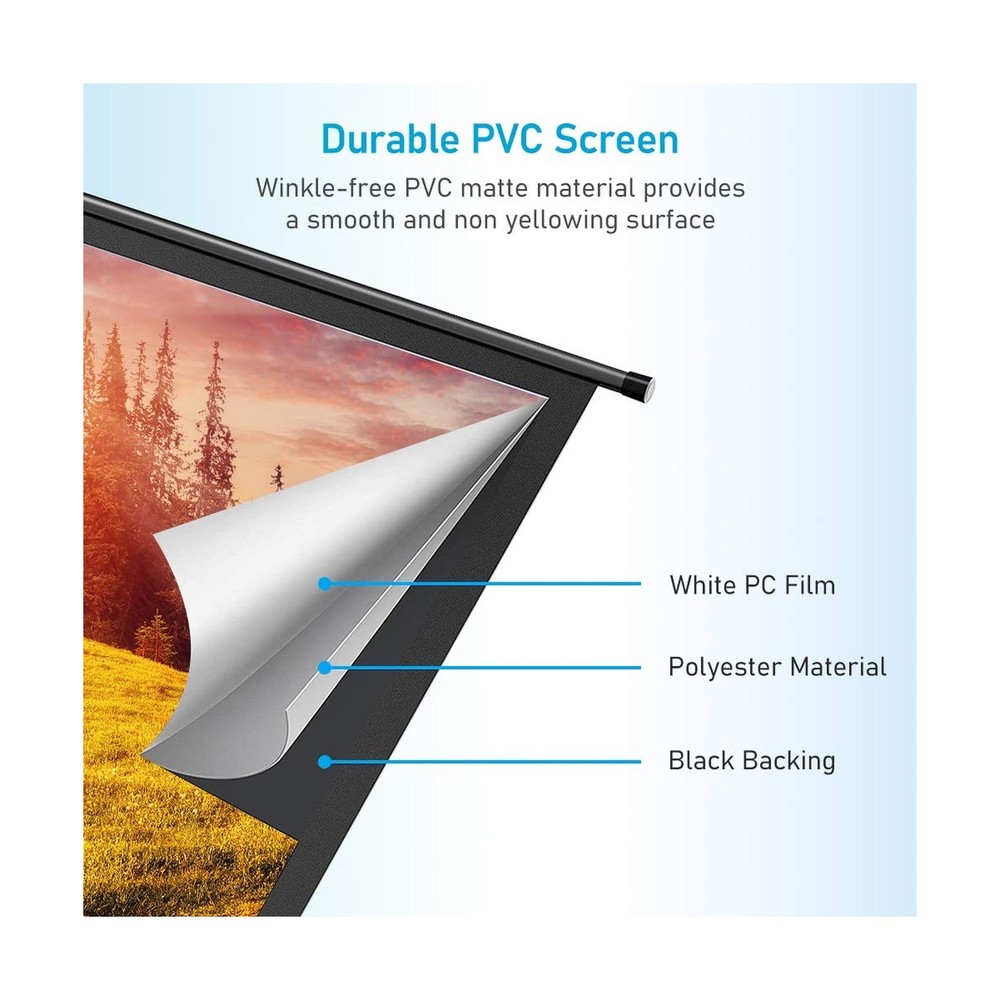 Auto Motorized Projector Screen 100 inch 16:9 HD Diagonal with Remote Control...