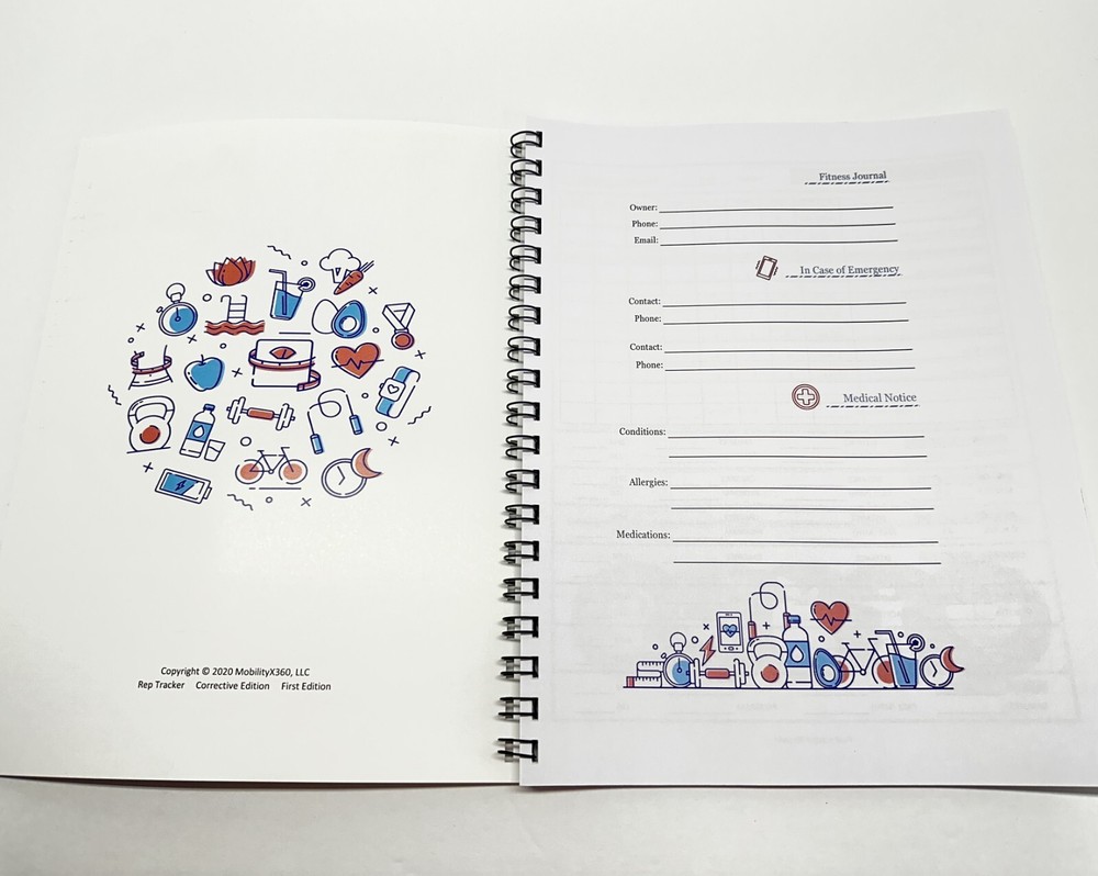 Corrective Edition Fitness Journal, Workout Record, Progress Tracker, Diary