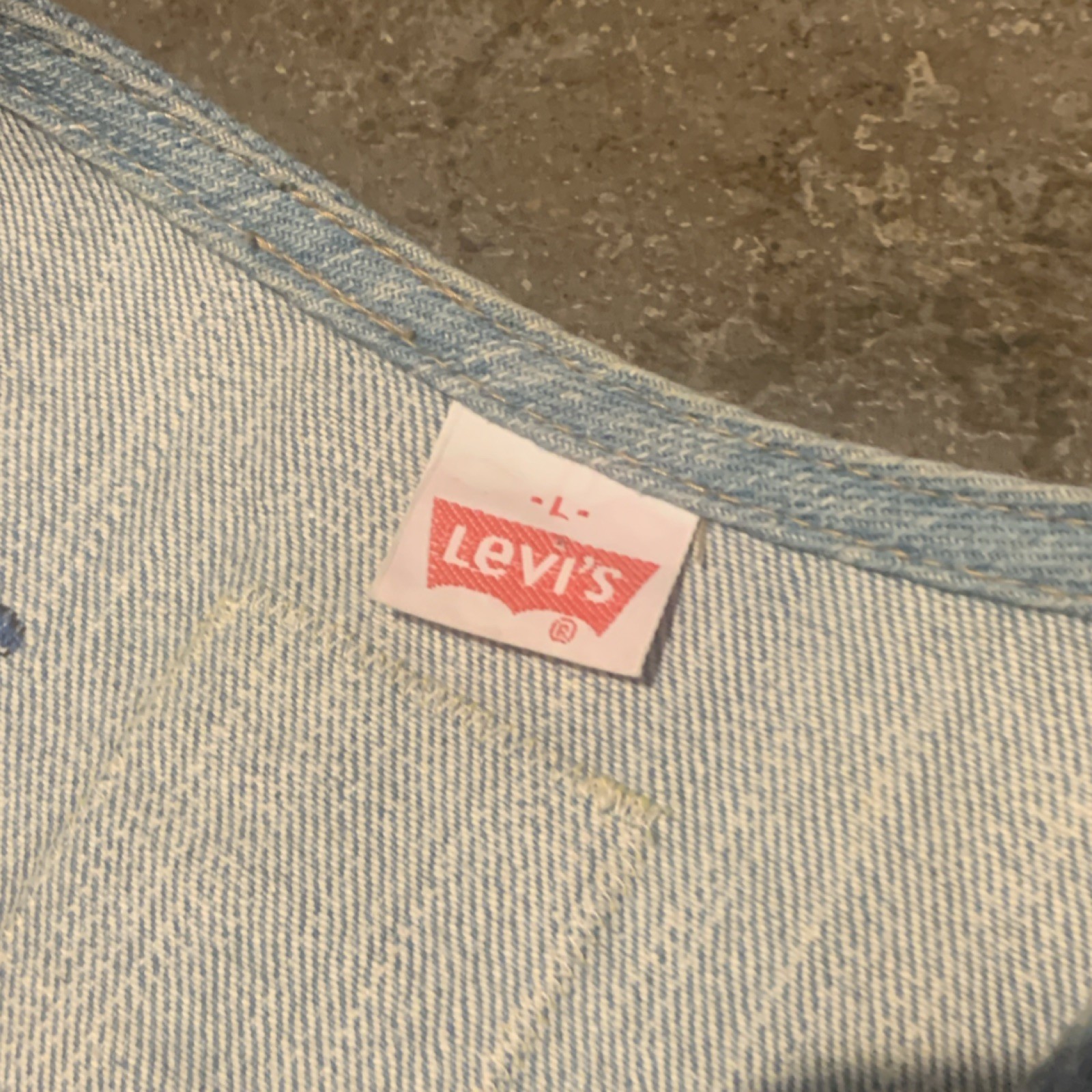 Levis vintage orange tab Large Denim Vest Motorcycle Patches California